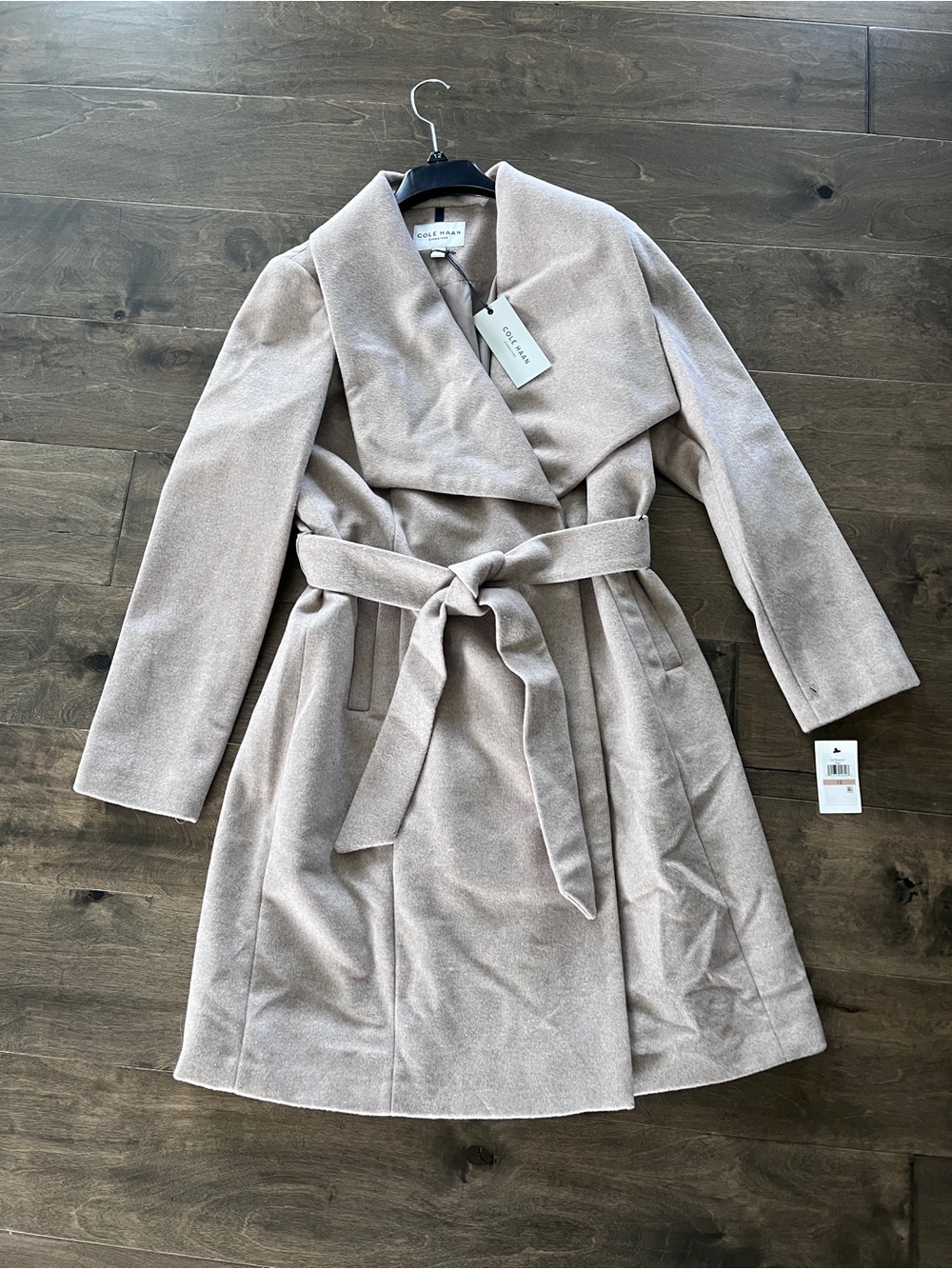 Cole Haan Natural Wrap Coat
